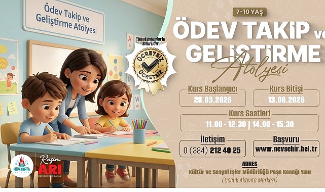 Nevşehir Belediyesi, 7-10 yaş grubu çocukların okul başarısını desteklemek ve