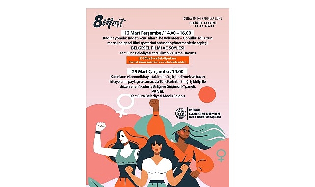 Buca Belediyesi, 8 Mart ruhunu tüm ilçeye yayacak dolu dolu
