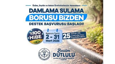 Manisa Büyükşehir Belediyesi, suyun verimli kullanımı ve tarımsal üretimin sürdürülebilirliği