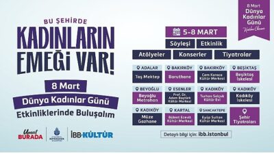 İstanbul Büyükşehir Belediyesi, 8 Mart Dünya Kadınlar Günü’ne kent geneline