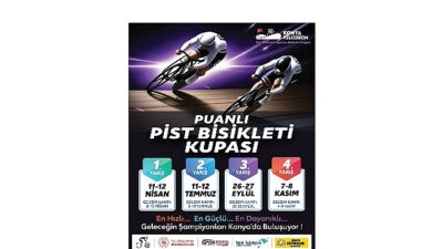 Türkiye’de pist bisikletinin gelişimine ivme kazandırması hedeflenen Puanlı Pist Bisikleti