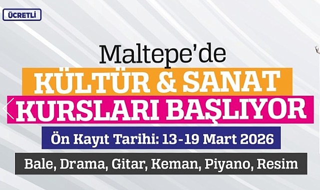 Maltepe Belediyesi, yeni kültür ve sanat sezonu kapsamında düzenleyeceği kurslar