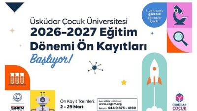 Üsküdar Belediyesi bünyesinde faaliyet gösteren Üsküdar Çocuk Üniversitesi, 2026–2027 eğitim