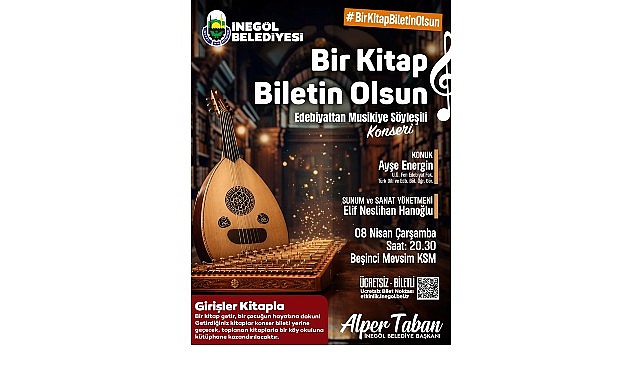 İnegöl Belediyesi tarafından düzenlenen “Bir Kitap Biletin Olsun” etkinliği, edebiyat