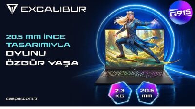 Casper’ın yüksek performanslı bilgisayar markası Excalibur, yeni modeli G915 ile