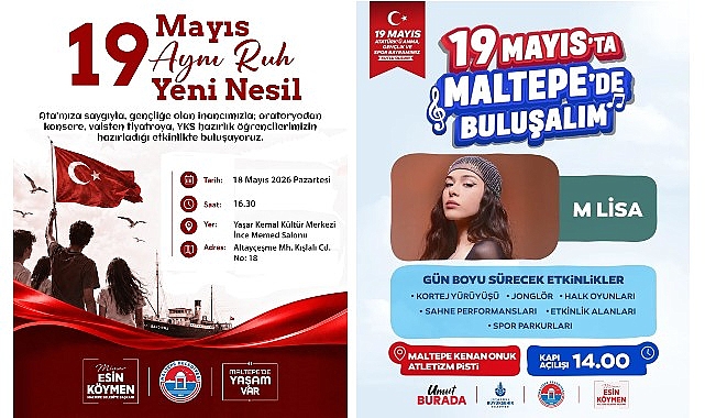 Maltepe’de 19 Mayıs coşkusu, meşaleli yürüyüş ve Zeynep Bastık konseriyle