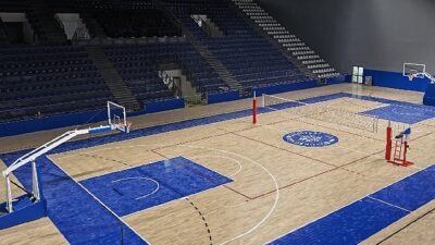 Efeler ilçesi Mimar Sinan Mahallesi’nde yapımı sürdürülen Kapalı Spor Salonu