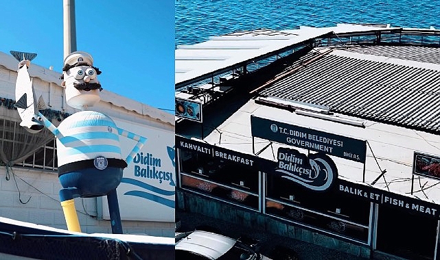 Didim Belediyesi işletmesi Didim Balıkçısı; denize sıfır konumu, zengin menüsü