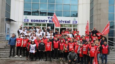 Edremit’te 1 Mayıs Emek ve Dayanışma Günü, binlerce kişinin katılımıyla