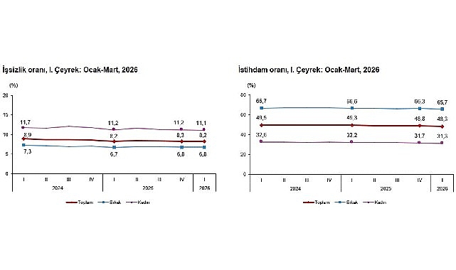      Mevsim etkisinden arındırılmış işsizlik oranı %8,2