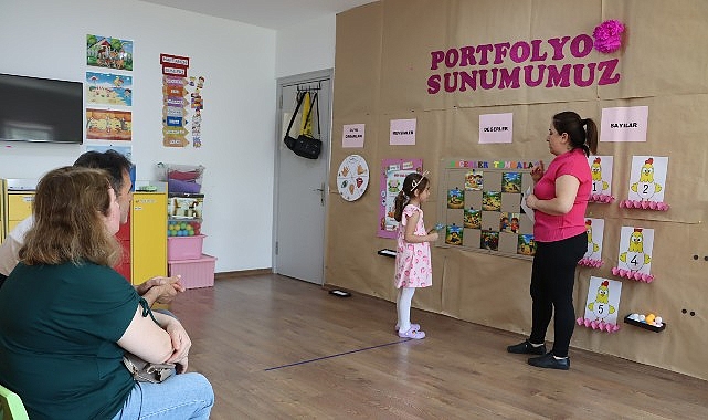 Maltepe Belediyesi’ne bağlı kreşlerde eğitim alan 4-5 yaş aralığındaki minikler,