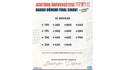 Kocaeli Büyükşehir Belediyesi, 13-14 Haziran tarihlerinde gerçekleştirilecek ATA-AÖF sınavları kapsamında
