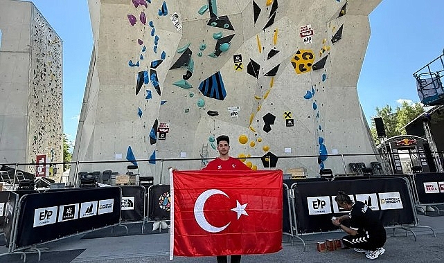 İnegöl Belediyespor sporcusu Emre Doğan, spor tırmanışın en prestijli organizasyonlarından