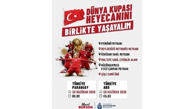 İBB, A Millî Futbol Takımımızın Dünya Kupası’ndaki mücadelesini kent meydanlarına