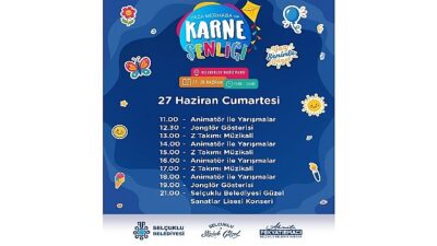 Selçuklu Belediyesi, karne sevinci yaşayan öğrenciler için keyifli bir etkinlik