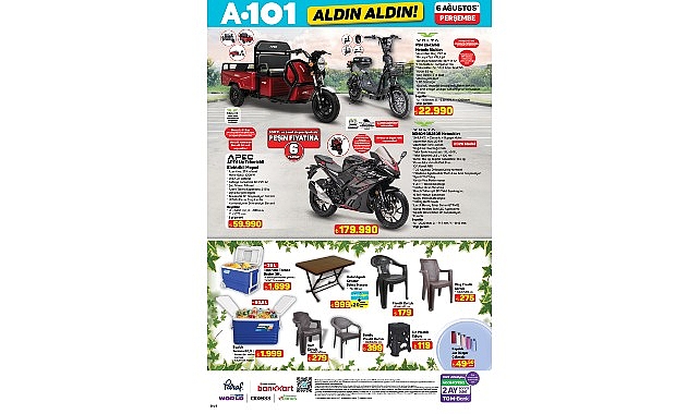 A101’den 6 Ağustos’ta Kaçırılmayacak Motosiklet Fırsatı