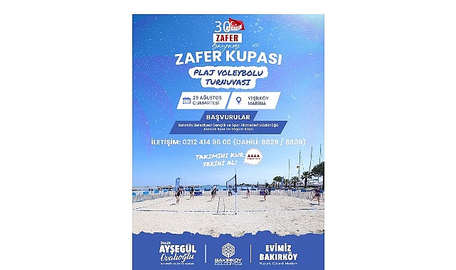 Bakırköy’de Zafer Bayramı coşkusu plaj voleybolu ve konserle yaşanacak
