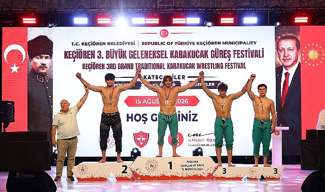 Keçiören’de Karakucak Güreşi coşkusu yaşandı, pehlivanlar ödüllerine kavuştu
