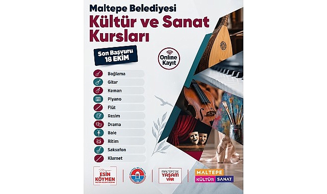 Maltepe Belediyesi’nin kültür ve sanat kurslarına kayıtlar başladı